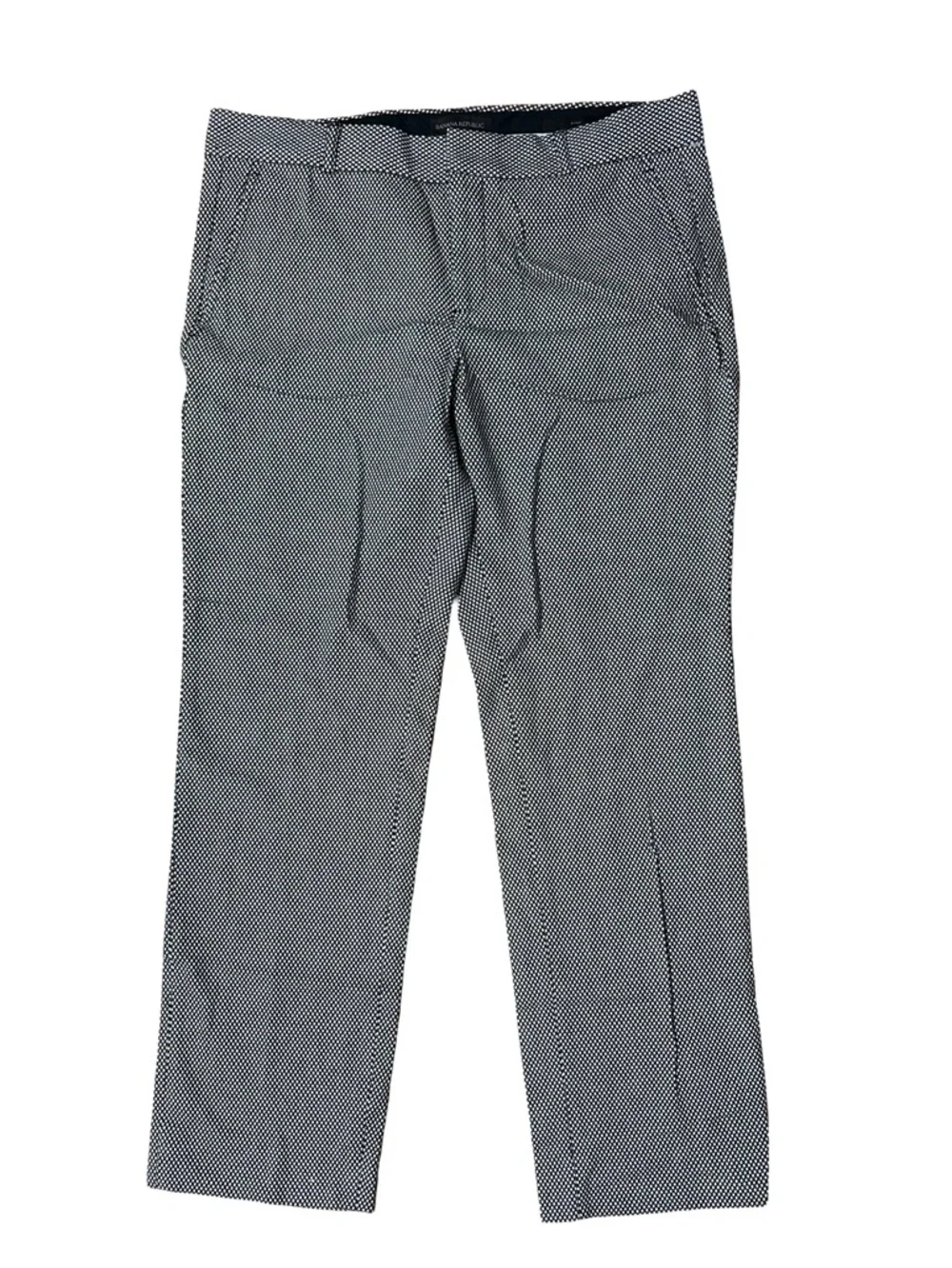 Banana Republic Black White Straight Leg Dress Pants
